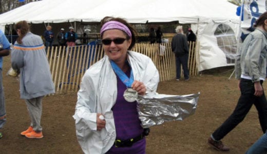 Rosanne Huber after her marathon