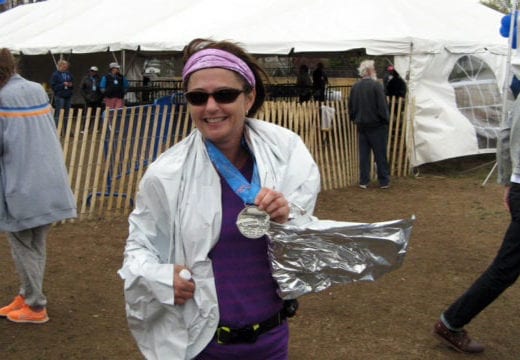 Rosanne Huber after her marathon
