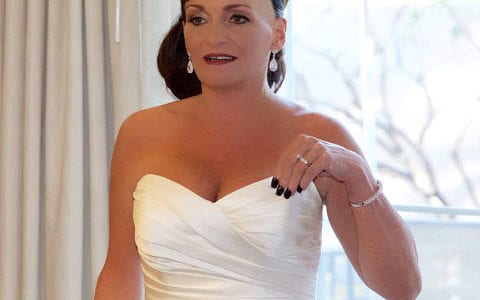 Tiffany Gunderman in a bridal gown