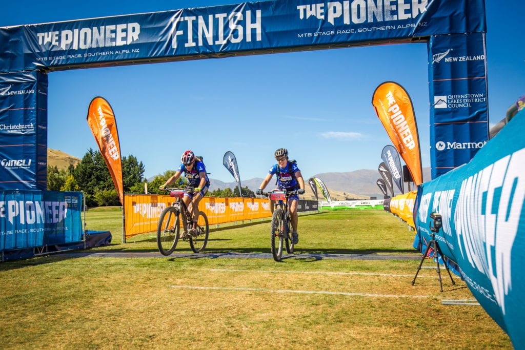 Hap and Patty at the finish line at the Pioneer New Zealand