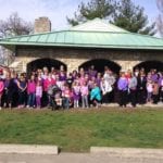 Photo from Becca Hubbard's awareness walk in 2014. She organized this walk with her sister to raise awareness about pulmonary hypertension.