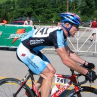 John Scandurra racing on his bike