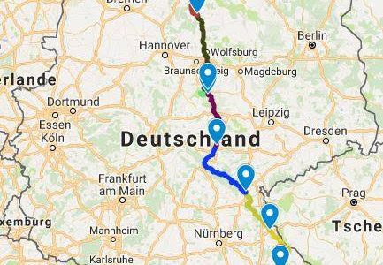 route map for the 2017 Tour of Germany